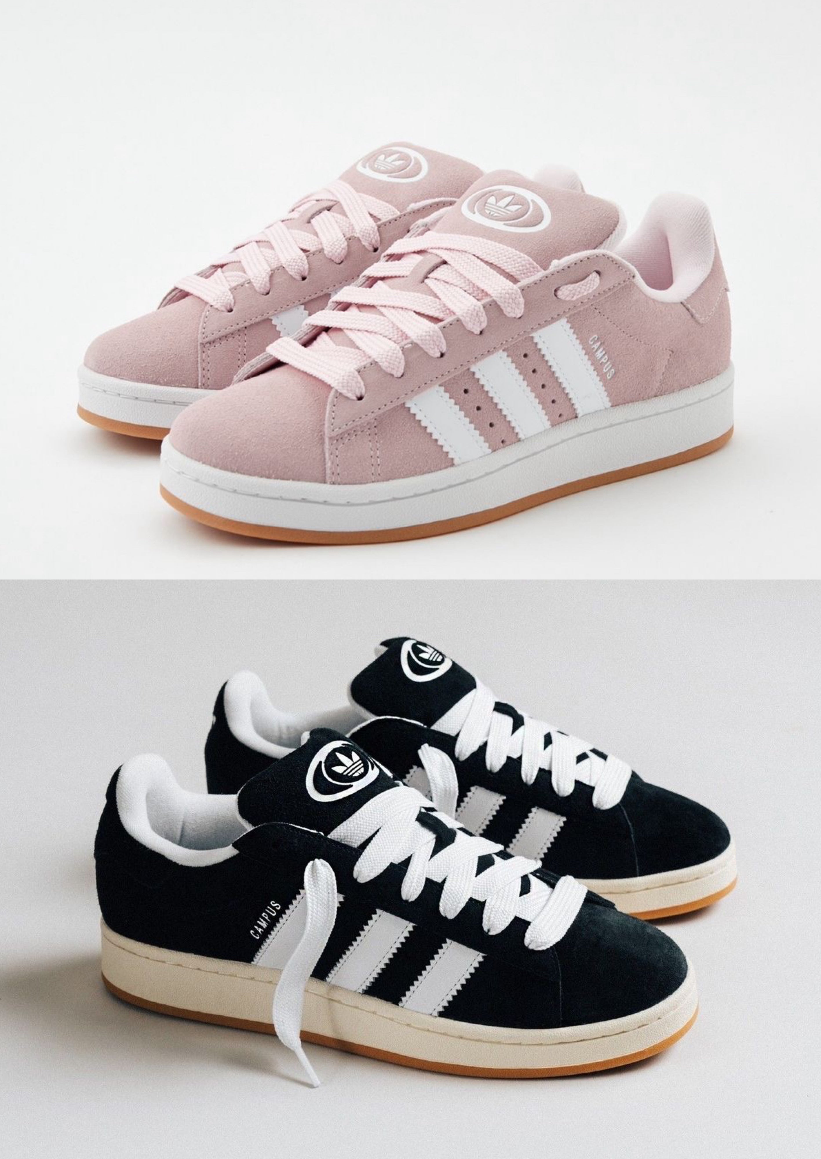 Adidas Campus Pink+ Adidas Campus Black