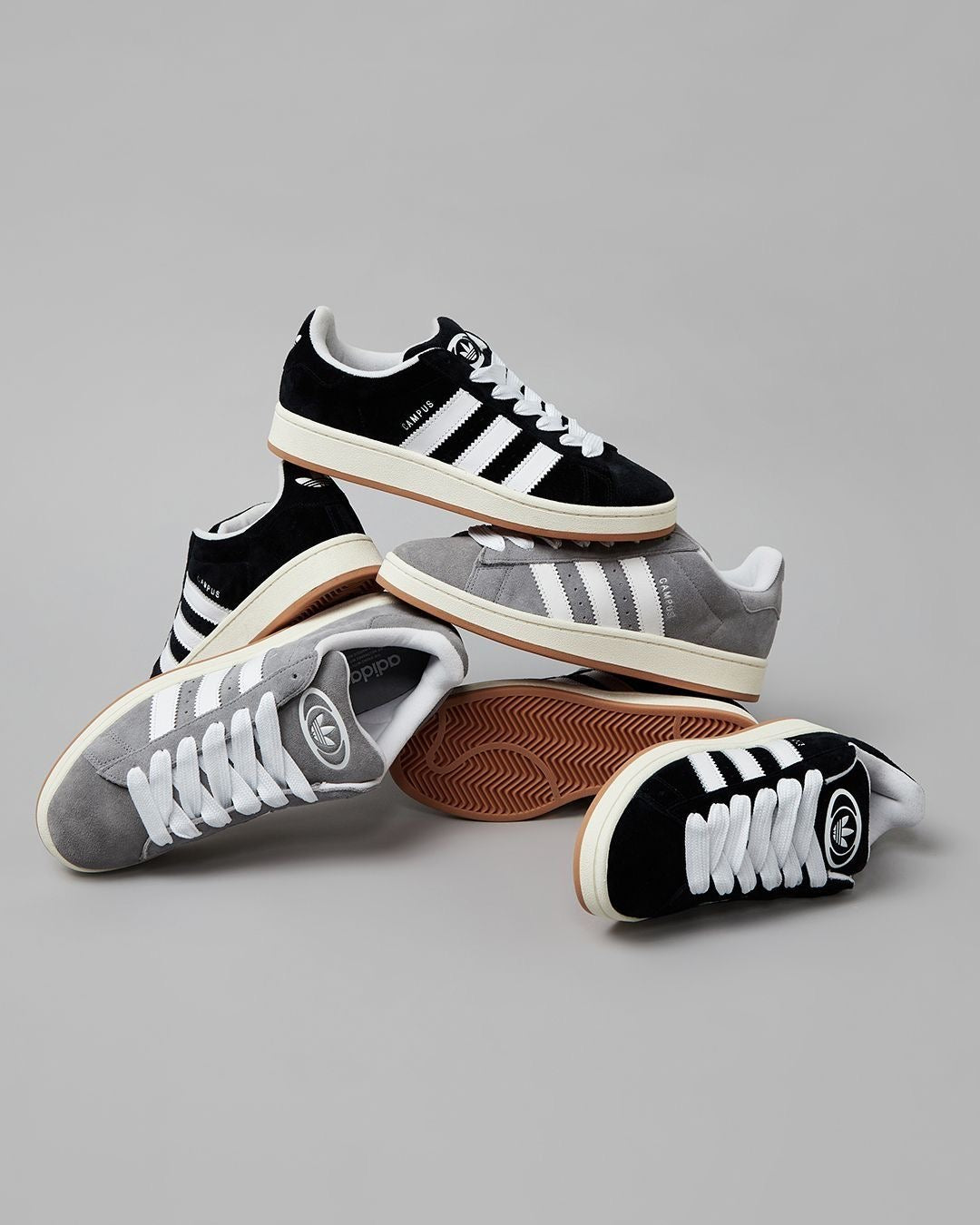 Adidas Campus Grey + Adidas Campus Black