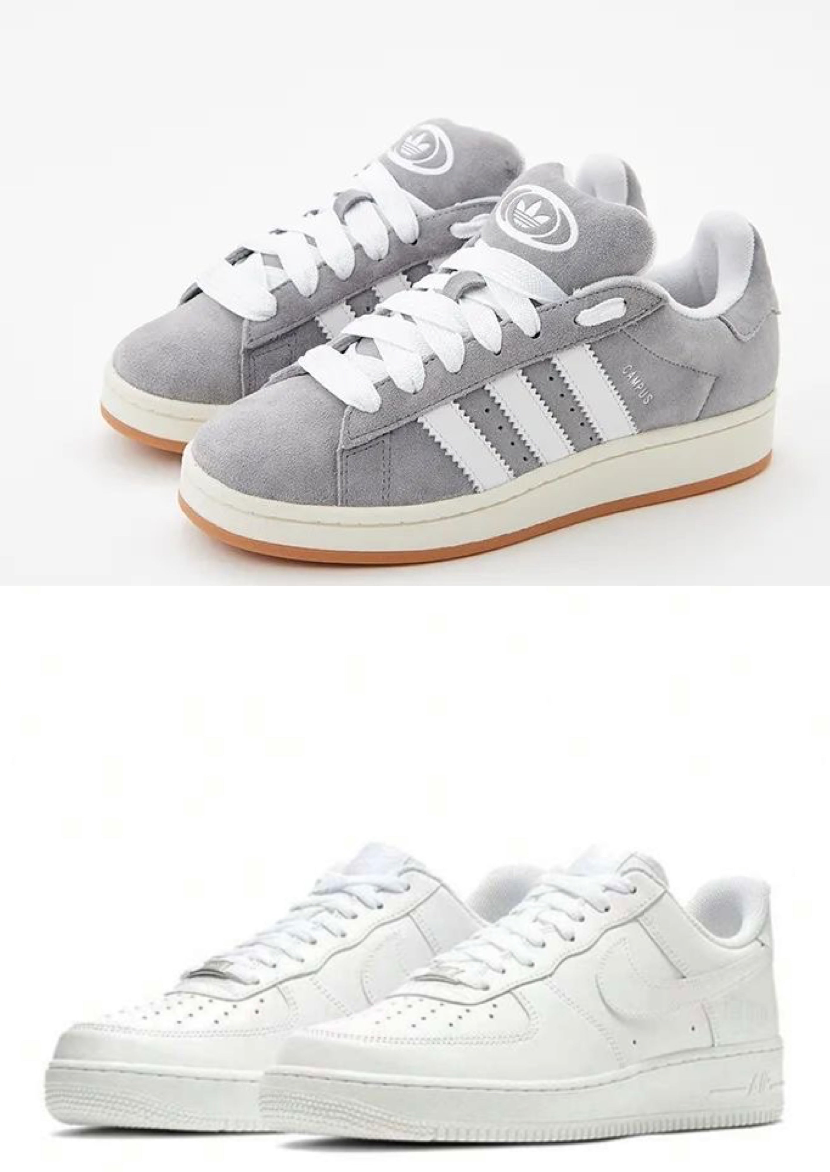 Adidas Campus Grey+ Airforce 1