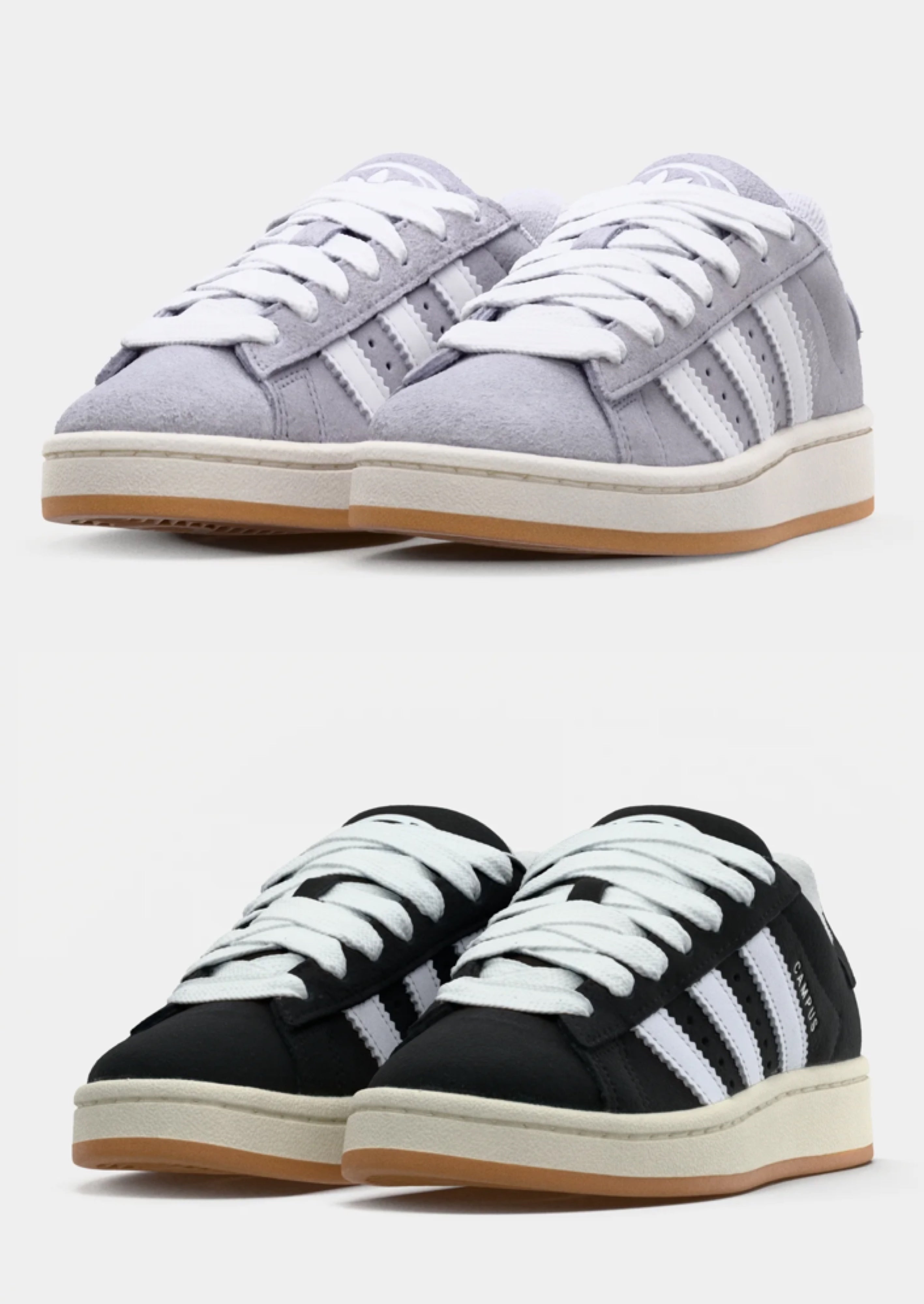 Adidas Campus Grey + Adidas Campus Black
