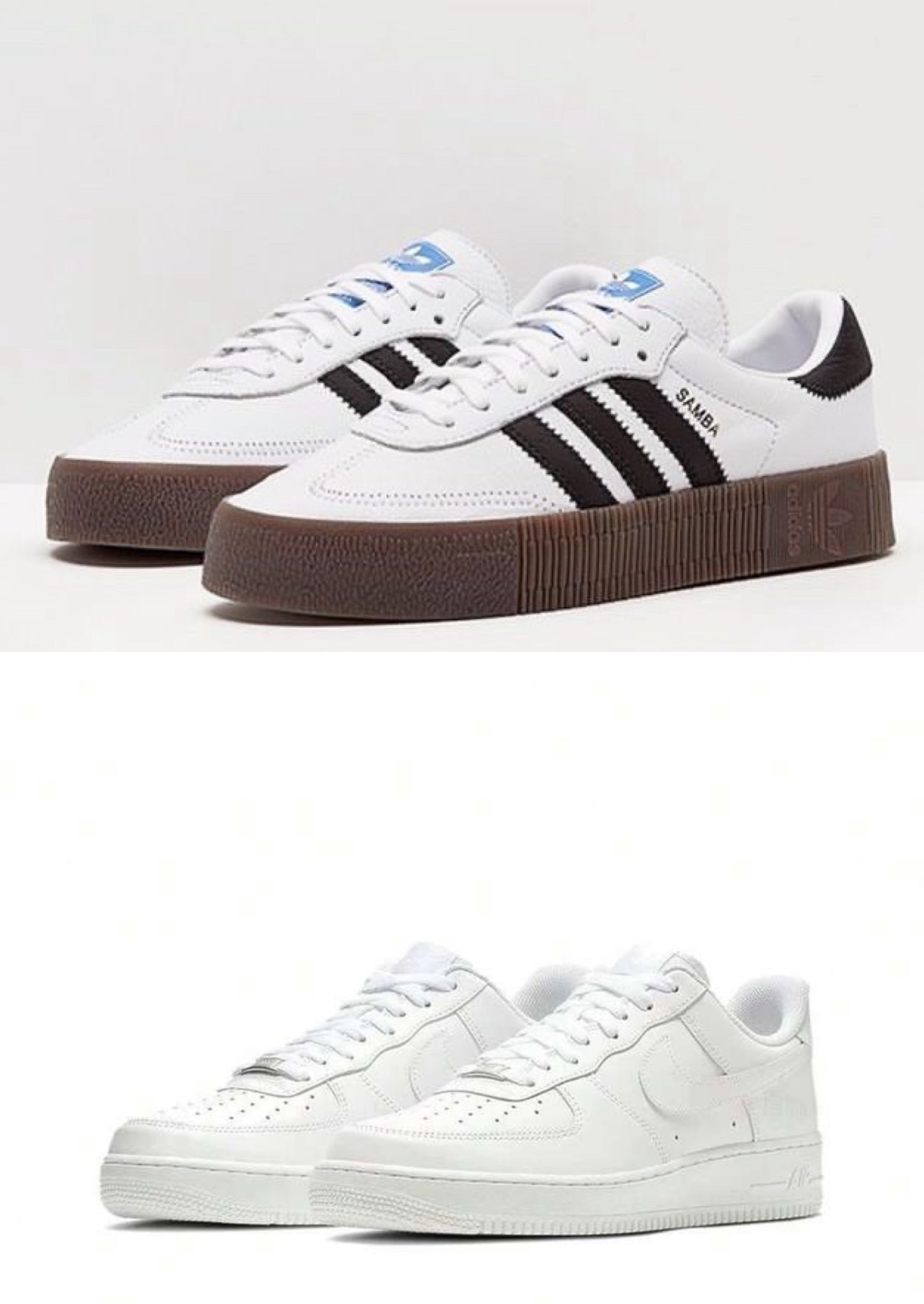 Adidas Samba + White Airforce 1