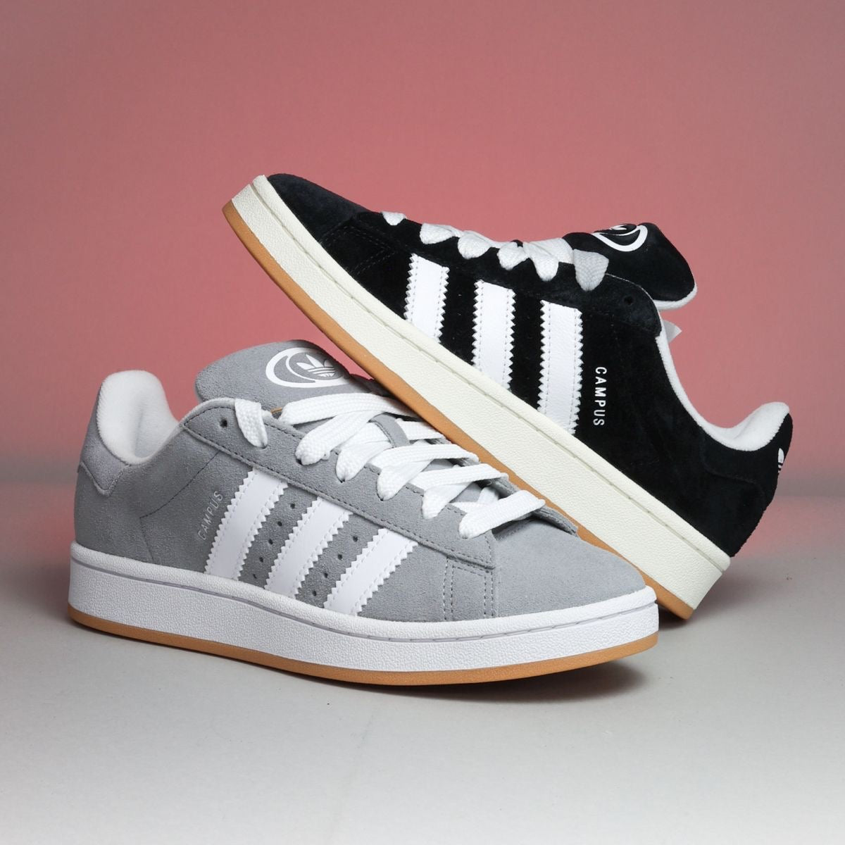 Adidas Campus Grey + Adidas Campus Black